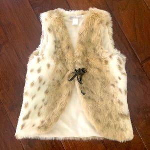 Adorable faux fur toddler vest